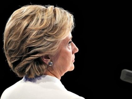 during the third U.S. presidential debate at the Thomas & Mack Center on October 19, 2