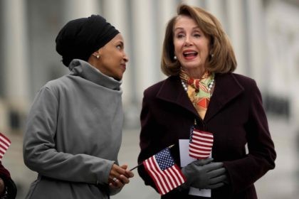 Ilhan Omar and Nancy Pelosi (Chip Somodevilla / Getty)