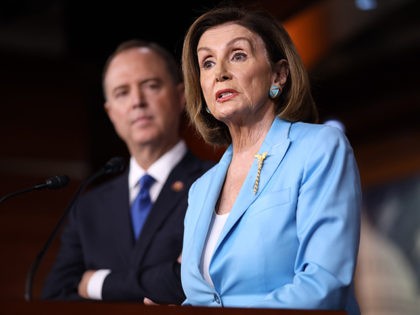 WASHINGTON, DC - OCTOBER 02: Speaker of the House Nancy Pelosi (D-CA) answers questions wi