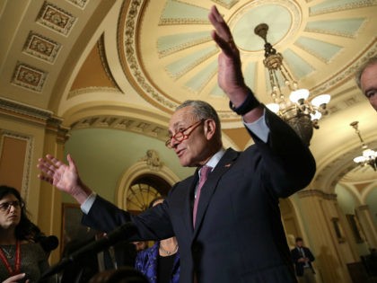 WASHINGTON, DC - OCTOBER 29: Senate Minority Leader Chuck Schumer (D-NY) speaks during a p