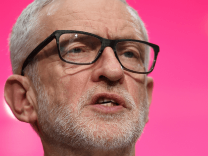 Britain's opposition Labour Party leader Jeremy Corbyn speaks during the launch of the Lab