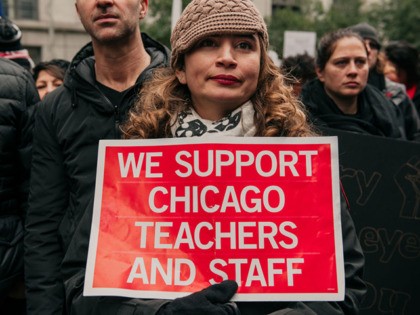 CHICAGO, IL - OCTOBER 23: Thousands of demonstrators took to the streets of Downtown Chica