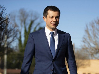 Democratic presidential candidate and former South Bend, Ind. Mayor Pete Buttigieg walks t