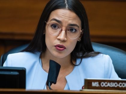 UNITED STATES - AUGUST 24: Rep. Alexandria Ocasio-Cortez, D-N.Y., questions Postmaster Gen