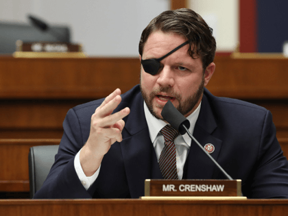 House Homeland Security Committee member Rep. Dan Crenshaw (R-TX) questions witnesses duri