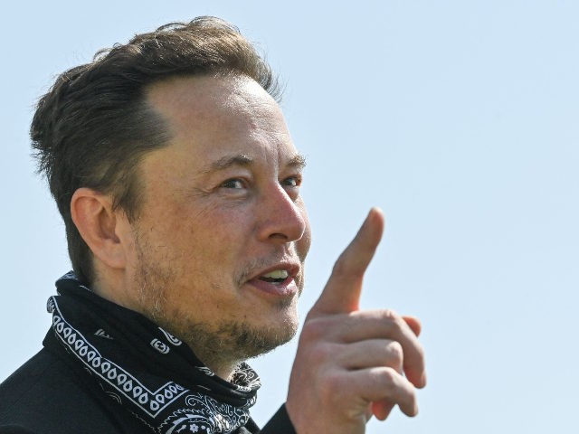GRUENHEIDE, GERMANY - AUGUST 13: Tesla CEO Elon Musk talks during a tour of the plant of t