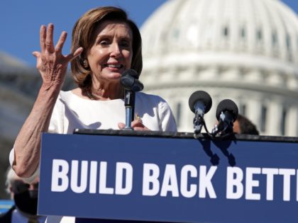 WASHINGTON, DC - OCTOBER 20: U.S. Speaker of the House Rep. Nancy Pelosi (D-CA) speaks as