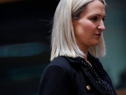 Ireland's Minister for European Affairs Helen McEntee looks on as she arrives at a General