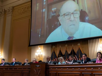 WASHINGTON, DC - JUNE 13: Video from a deposition with former President Trump advisor Rudy