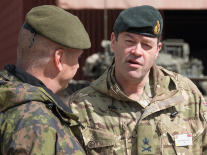 SALISBURY, ENGLAND - MAY 03: Lieutenant General Patrick Sanders, Commander Field Army (R)