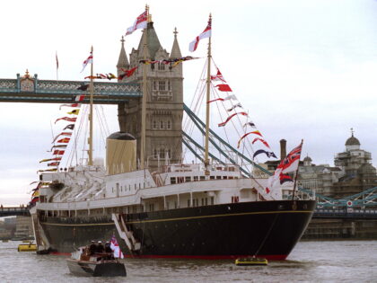 LONDON, UNITED KINGDOM - NOVEMBER 14: Hmy Britannia In The Pool Of London (Photo by Tim
