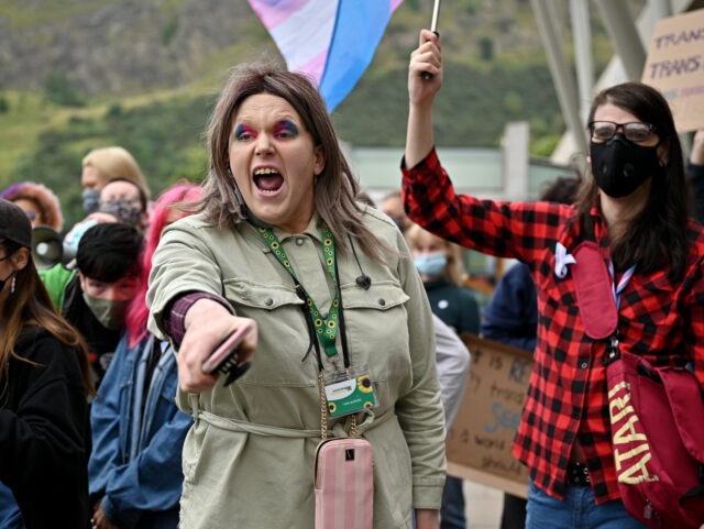Protest Outside Scottish Parliament Against Self-Identification Of Sex