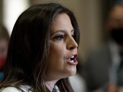 Newly-elected House Republican Conference Chair Rep. Elise Stefanik, R-N.Y., speaks to mem