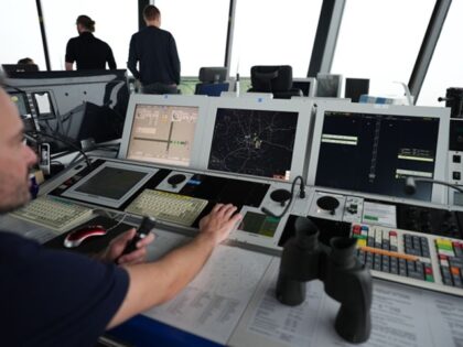 17 January 2025, Hamburg: An air traffic controller from German Air Traffic Control (DFS)
