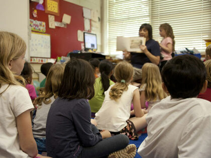children in school classroom