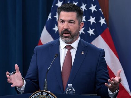 Chief Pentagon Spokesman Sean Parnell speaks during a press conference at the Pentagon on