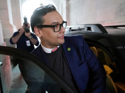 Rep. George Santos, R-N.Y., departs Capitol Hill in Washington, Jan. 11, 2023. Federal pro