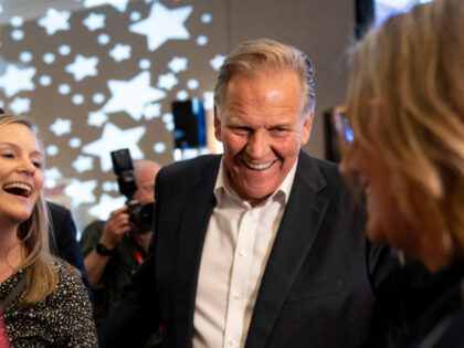 NOVI, MICHIGAN - NOVEMBER 05: Republican U.S. Senate candidate Mike Rogers greets supporte